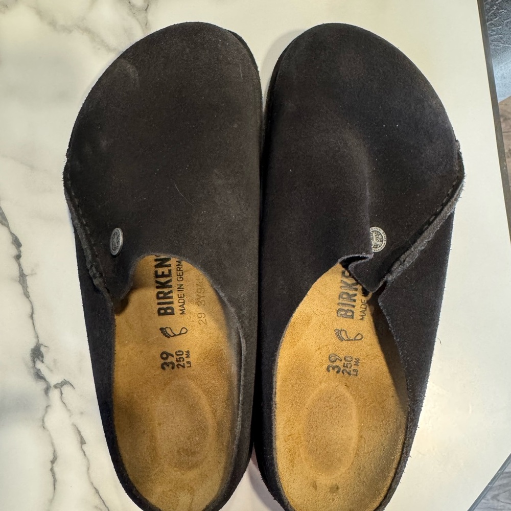 Birkenstock Dark Suede Slip-Ons